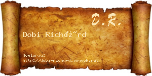 Dobi Richárd névjegykártya