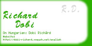 richard dobi business card